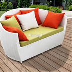 699usd Ngryise 1 Set sofa shape minshuku rattan bed  with one mattress