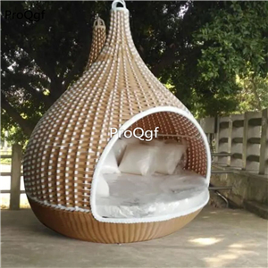 2999usd Ngryise 1 set indonesian bird nest series rattan bed indoor or outdoor
