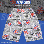 19usd Ngryise 1 Set Men gentleman love Beach Shorts dry beach pants