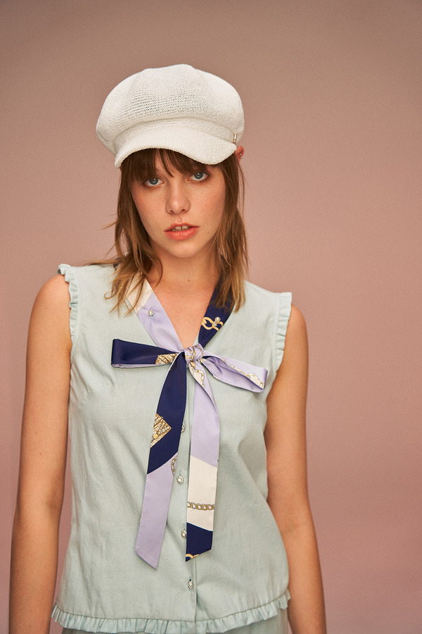 星星钻饰报童帽