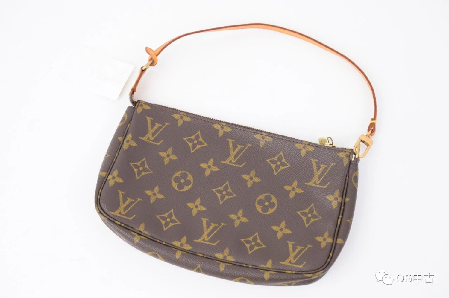 Lv Louis Vuitton Pochette Accessoire 茶色老花麻将包 1