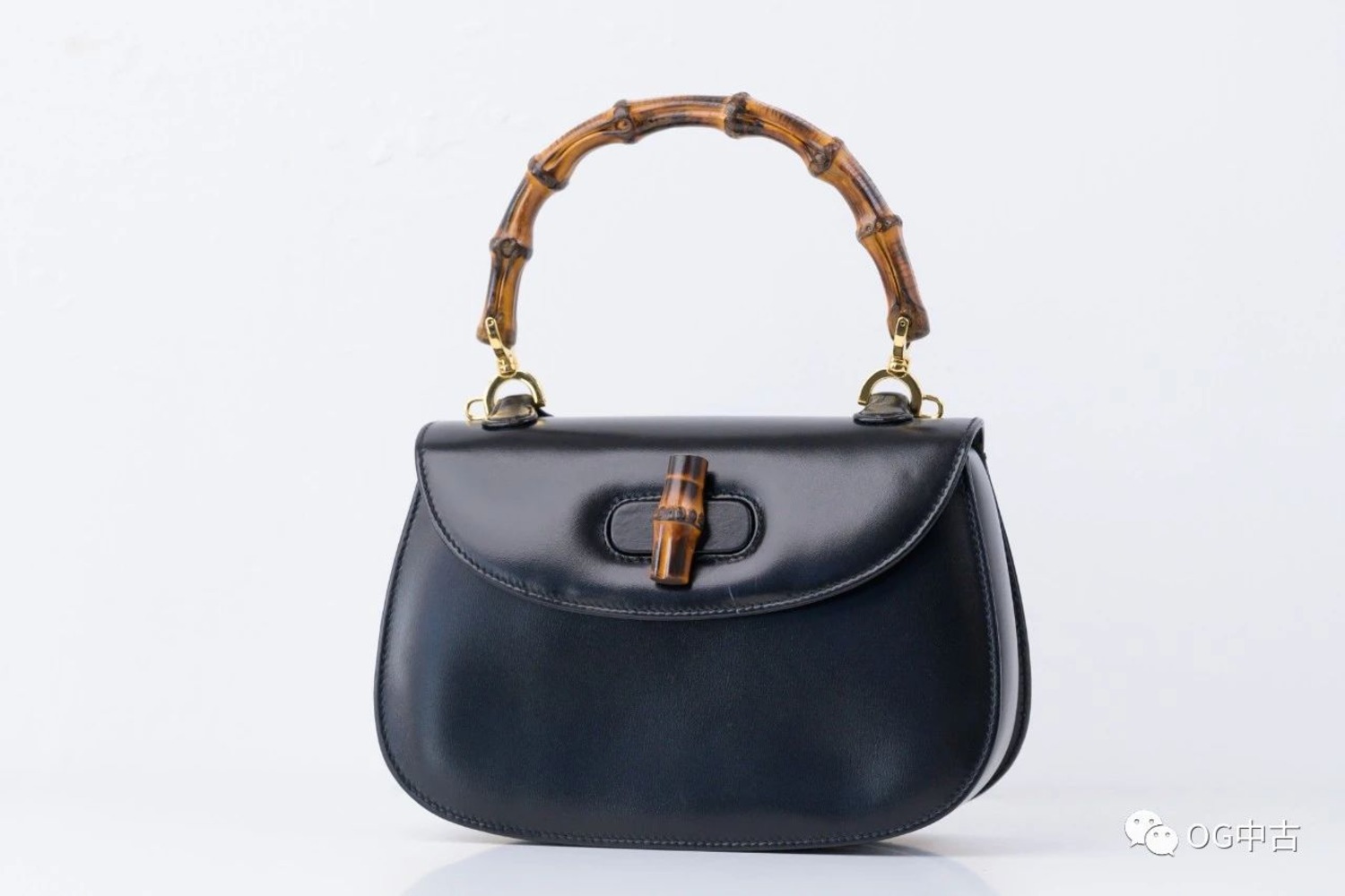 gucci (古驰) bamboo line 两用黑色竹节包