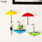16usd Ngryise 7Pcs A Set umbrella shape keychain use hanging shelf sticker random color