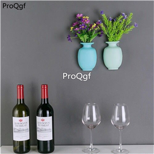 12usd Prodgf 2Pcs A Set flower vase  sticker wall decoration