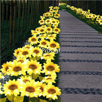 19usd Ngryise 2pcs a set sunflower shape grass lawn led light minshuku