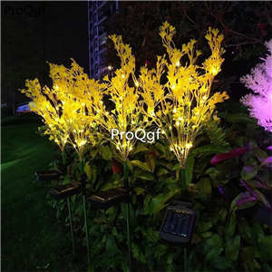 19usd Ngryise 1pcs a set yellow flower youcaihua shape grass lawn led light minshuku