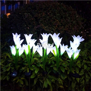 19usd Ngryise 1pcs a set lily flower shape lawn grass use light