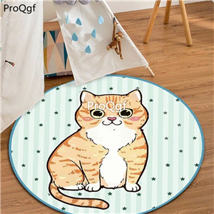 12usd Ngryise 1 set ins lovely animal fans round shape floor mat