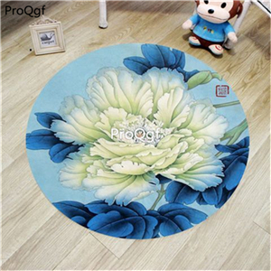 12usd Ngryise 1 set ins scenery fans round shape floor mat