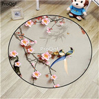 12usd sweet Ngryise 1 set ins scenery fans round shape floor mat