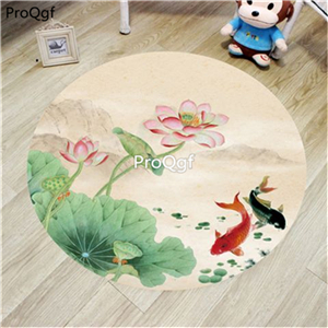 12usd sweet Ngryise 1 set ins scenery fans round shape floor mat