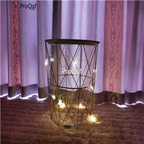 29usd Nordic Wrought Iron Net Red Living Room Bedroom Sofa Side Multi-function Round Corner Table