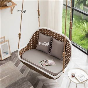299usd Ngryise 1 Set 130*65cm two people seat hanging rattan ins series swing ch air