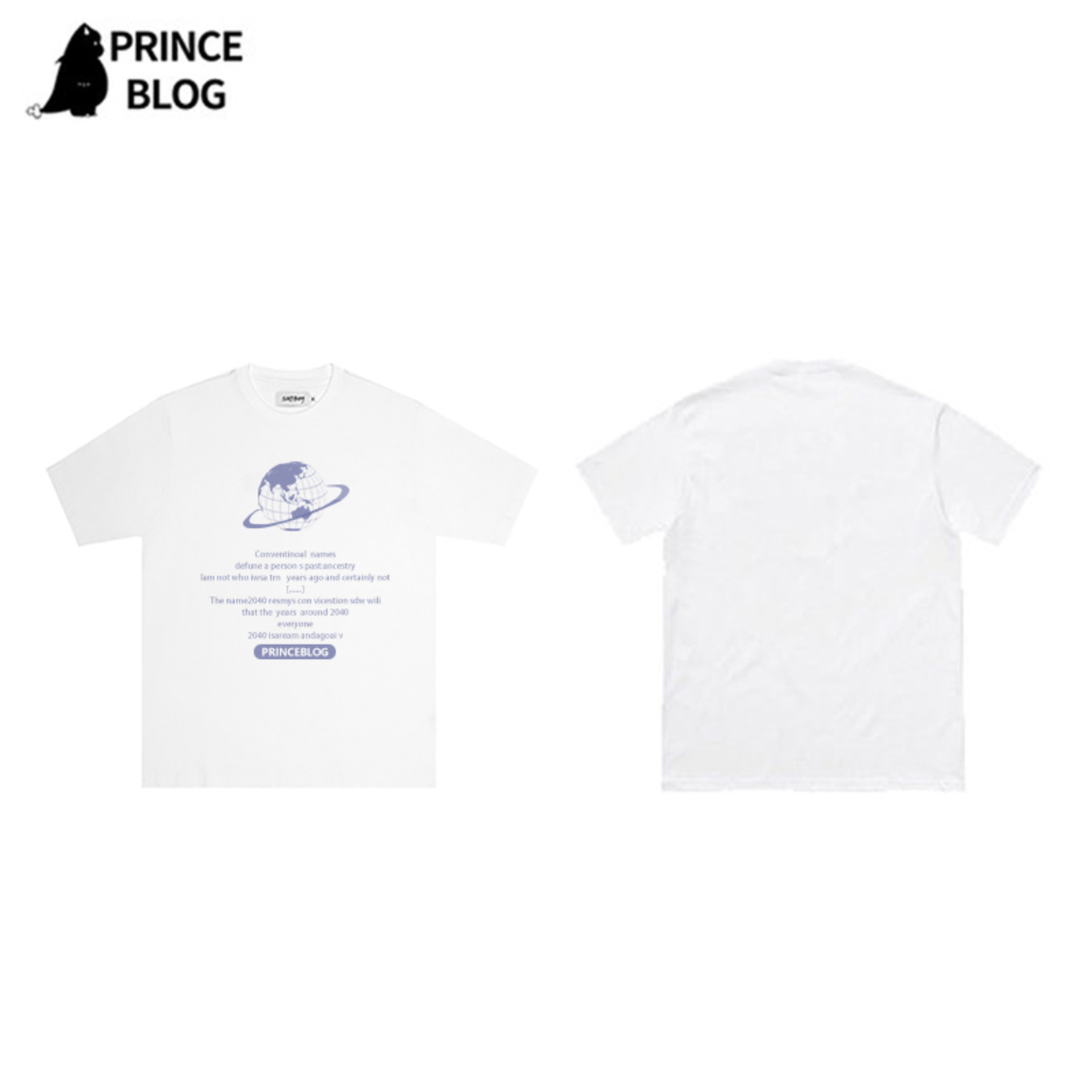 PrinceBlog原创INS港风纯棉短袖T恤-4