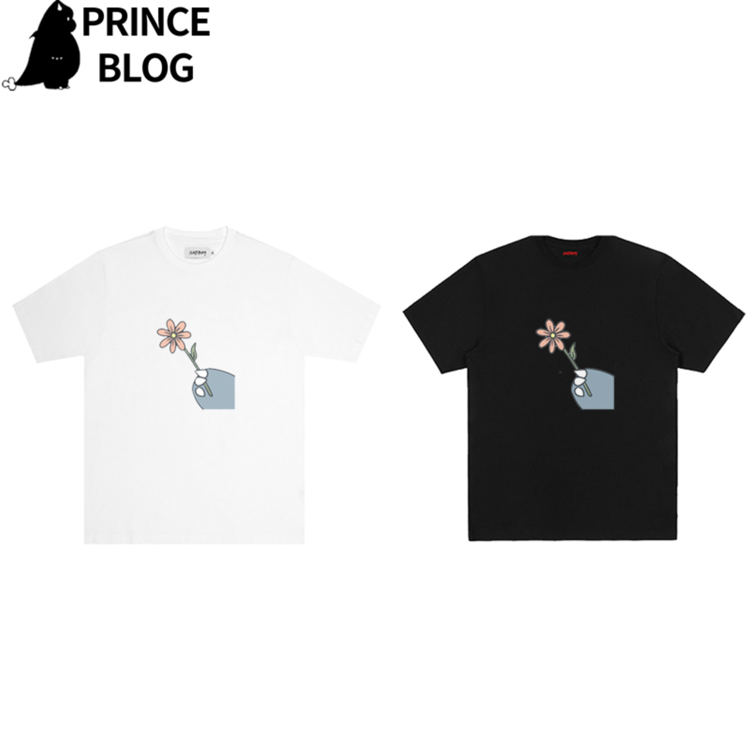 PrinceBlog2020夏季新款印花短袖纯棉ins国潮宽松百搭圆领T恤-2