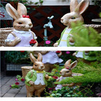 39usd Ngryise 1 Set Courtyard Rabbit Family series statue flower pot