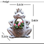 59usd Ngryise 1 Set Courtyard cat or frog series flower pot statue