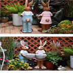 69usd Ngryise 1 Set Courtyard lady or gentleman rabbit series flower pot