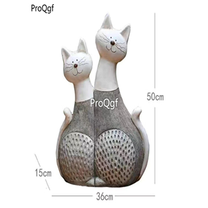 59usd Ngryise 1 Set Courtyard 50*36*15cm lover cat statue