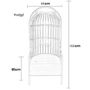 239usd Ngryise 1 Set 153cm height bird cage shape sofa