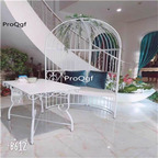 239usd Ngryise 1 Set luxurious minshuku white europe series bird cage shape sofa