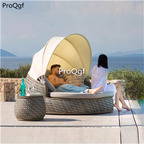 689usd Ngryise 1 Set 160*160cm*70cm outdoor sofa rattan