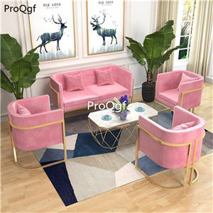 129usd Prodgf 1Pcs A Set tea shop  pink sofa