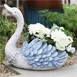 59usd Ngryise 1 Set Creative Europe swan cute flower pot