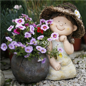 59usd Ngryise 1 Set Creative Europe boy or girl flower pot