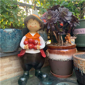 59usd Ngryise 1 Set Creative girl boy  series garden statue