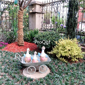 59usd Ngryise 1 Set Creative duck family series garden statue