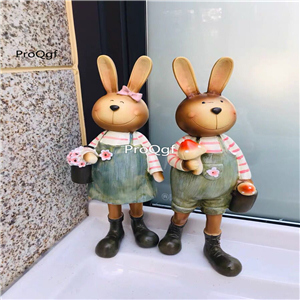 59usd Ngryise 1 Set Creative lovely rabbit series garden statue