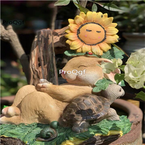 39usd Ngryise 1 Set Creative tortoise rabbit series garden statue
