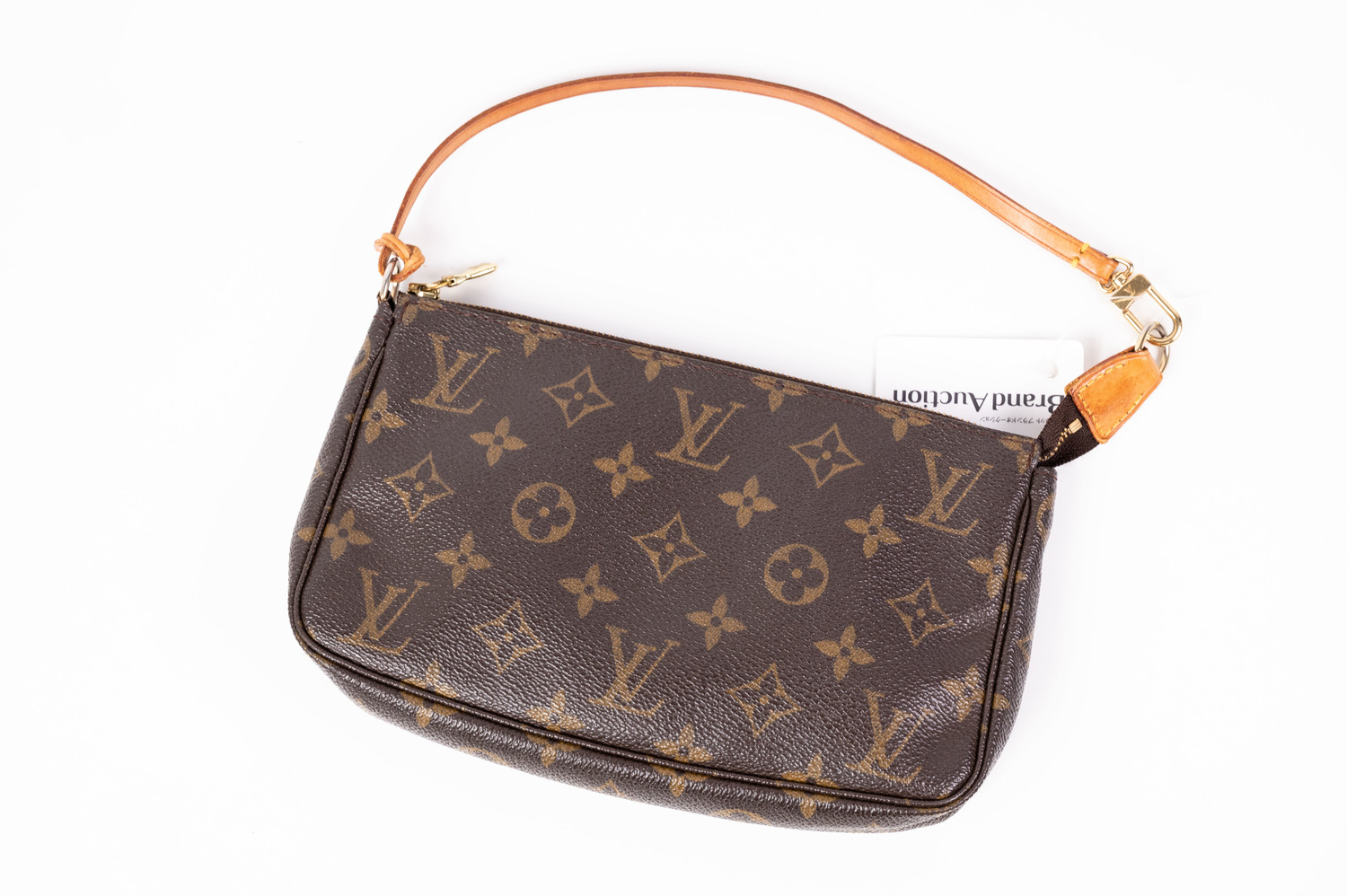 Lv Louis Vuitton Pochette Accessoire 茶色老花麻将包 5