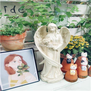 59usd Ngryise 1 Set Minshuku make a wish angel series garden statue