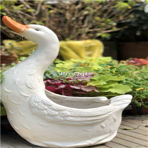 39usd Ngryise 1 Set grey or white duck garden  statue