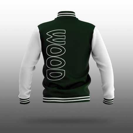 SCIE 运动夹克 - Varsity Jacket  ( WOOD-绿 )-旧款校服-2
