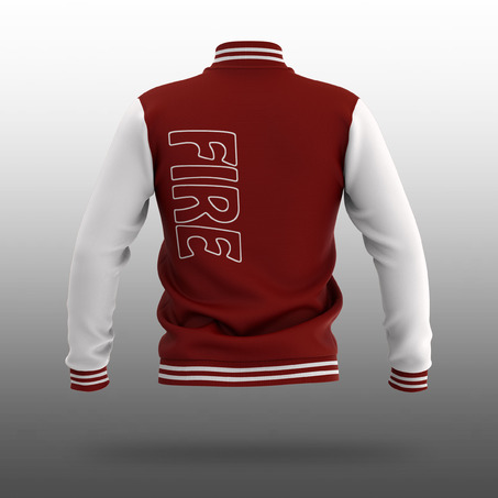 SCIE 运动夹克 - Varsity Jacket (FIRE-红）-旧款校服-2