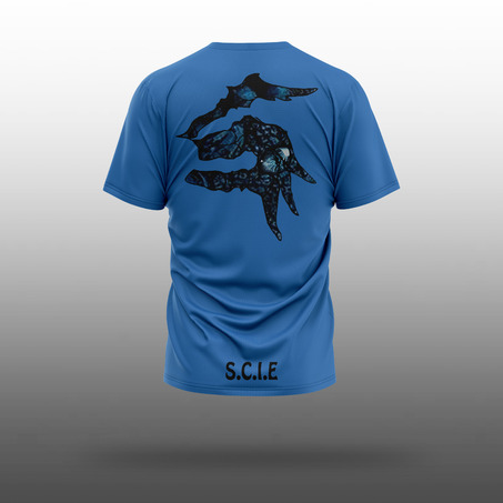 SCIE 运动T恤衫 - T-Shirt （WATER-蓝）-旧款校服-2