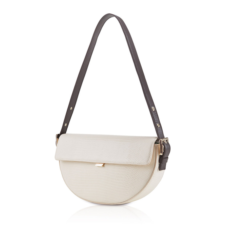 Baguette 法棍单肩包 - 蜥蜴纹白-3