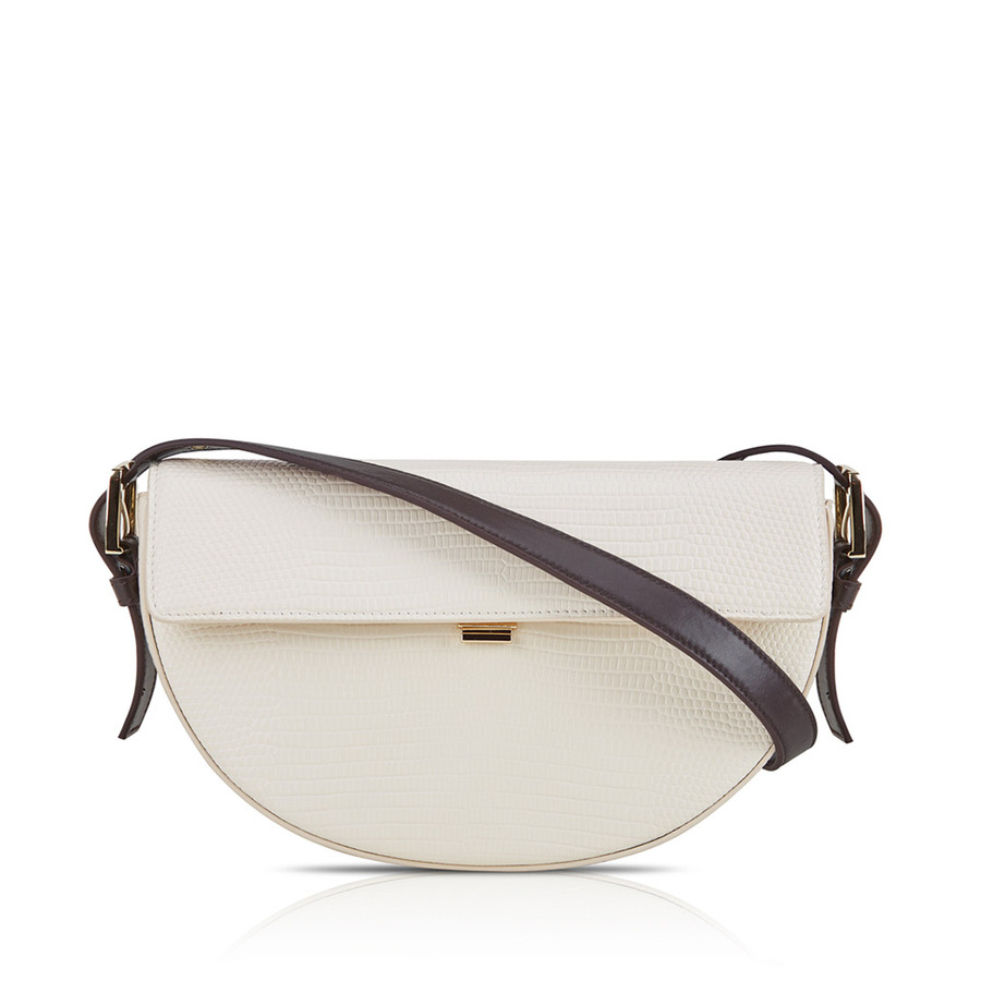 Baguette 法棍单肩包 - 蜥蜴纹白