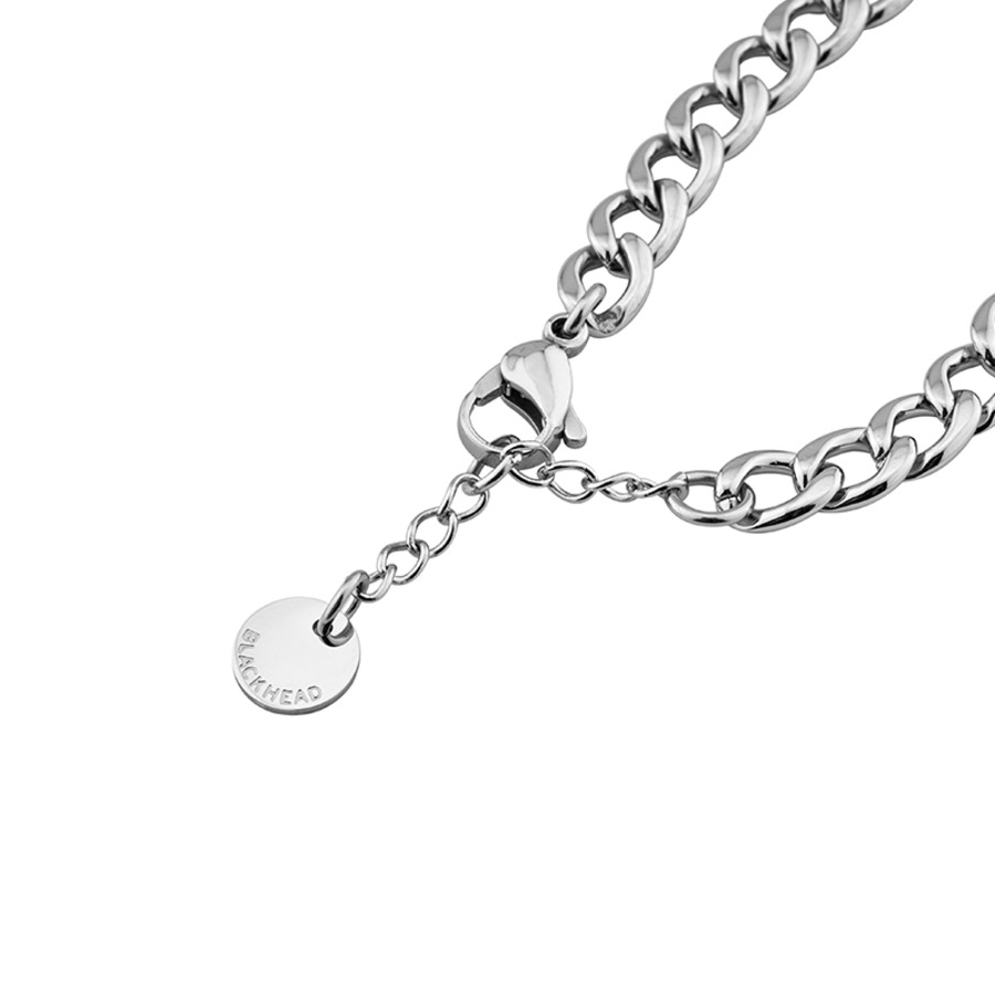 金银拼色外星人吊坠钛钢手链-6