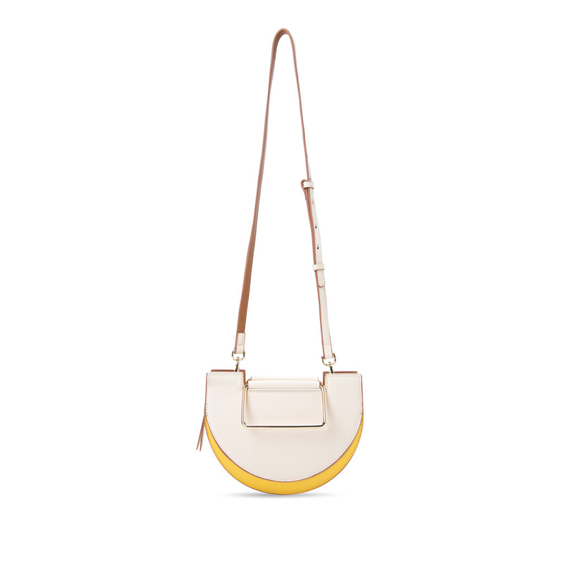 Morandi 金属提手半月包 - 奶油色-4