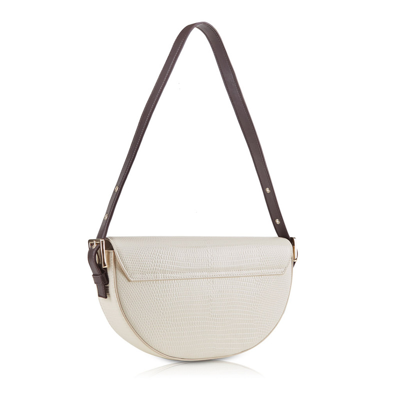 Baguette 法棍单肩包 - 蜥蜴纹白-4