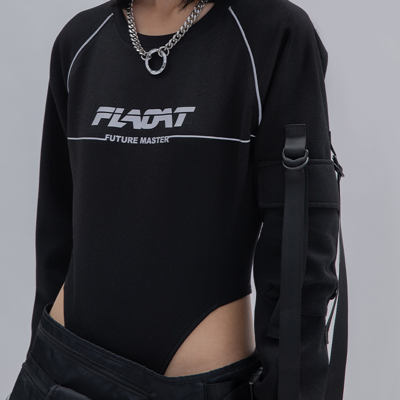 FLOAT 2020SS 机能跑步运动打底连体长袖T恤-4