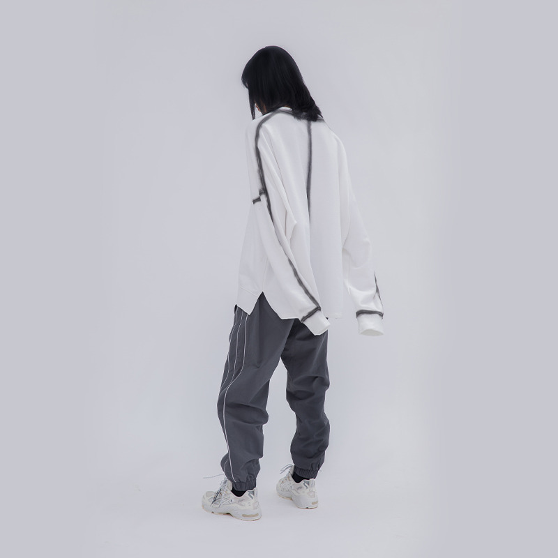 FLOAT 2020SS 指南针胸章喷色套头圆领卫衣-5