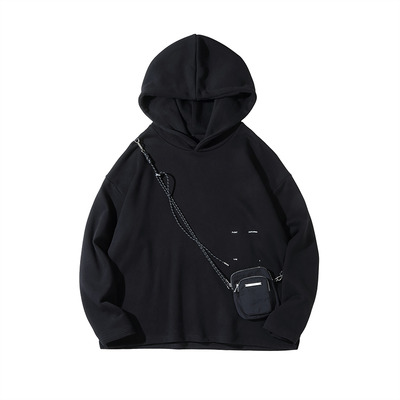 FLOAT 2020SS 拼接挎包OVERSIZE连帽卫衣