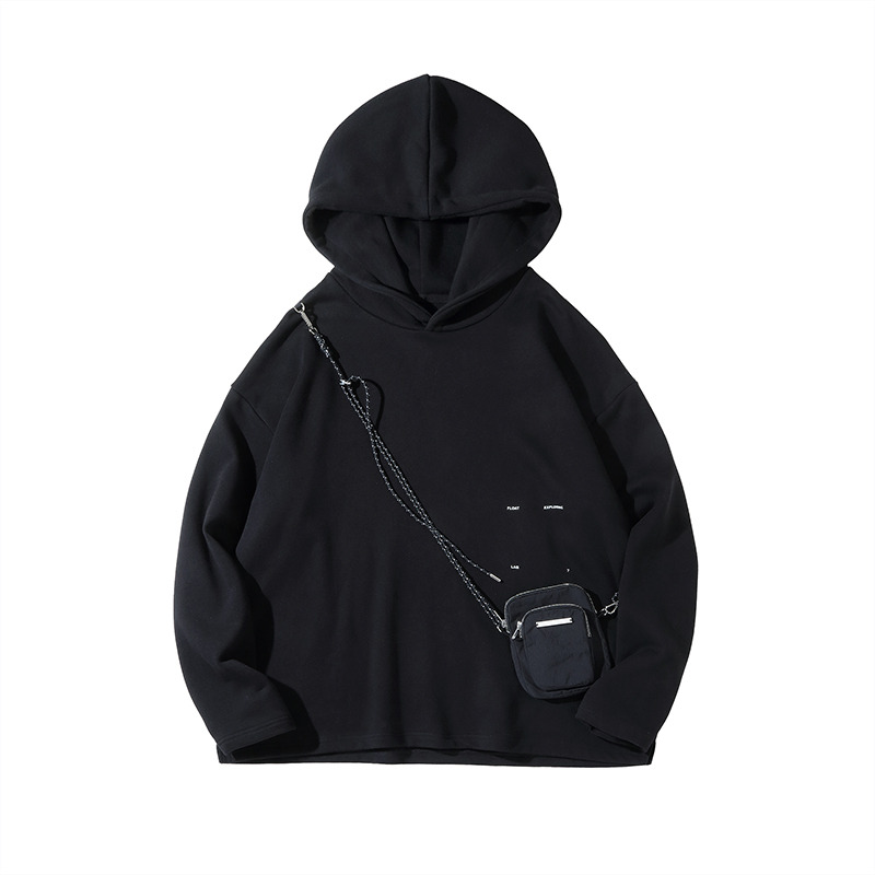 FLOAT 2020SS 拼接挎包OVERSIZE连帽卫衣