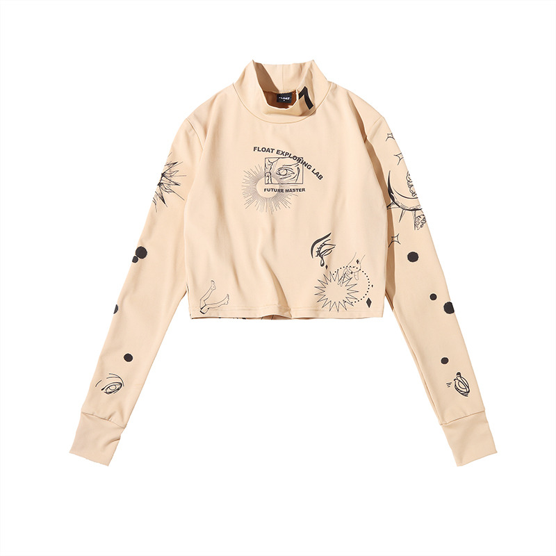 FLOAT 2020SS 立领短装打底衫长袖套指T恤