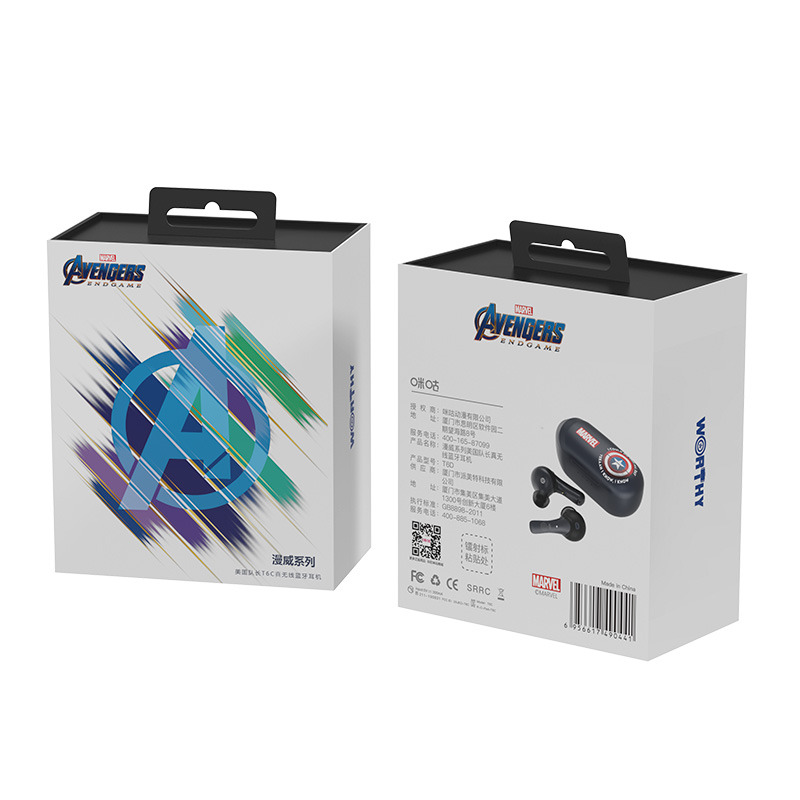 PaMu Slide/派美特 Mini漫威美国队长版 真无线双麦降噪蓝牙耳机-6